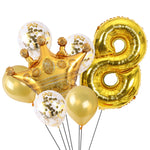 Set 2 palloncini corona dorata in pellicola alluminio