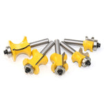 Set 5 taglierine semicircolari per fresatura legno con cuscinetto
