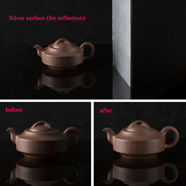 Lavagna riflettente 3 in 1 bianca + nera + argento A3 in cartone pieghevole per diffusore di luce, 3-in-1 A3 Cardboard Silver, 3-in-1 A3 Cardboard Gold