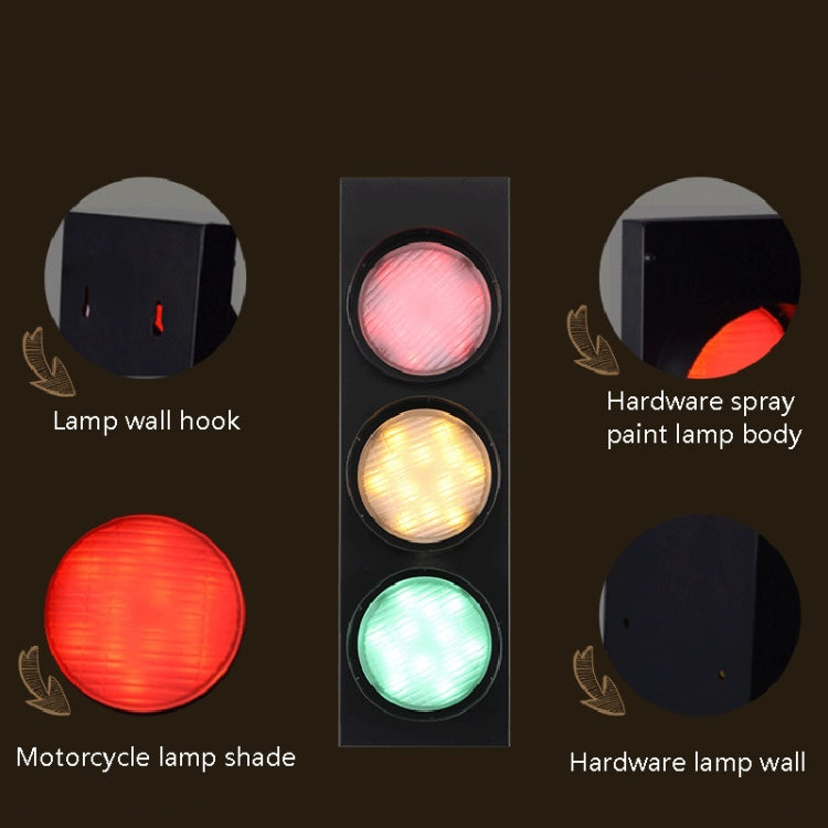 Lampada da parete LED in ferro battuto con semaforo 15W