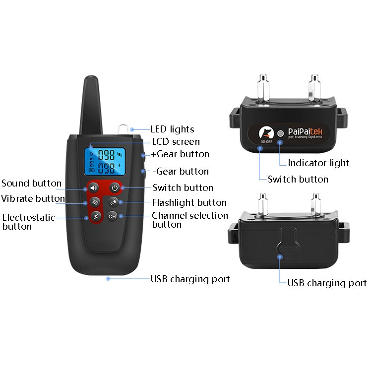 Collare elettronico PaiPaitek PD526 controllo abbaio cani