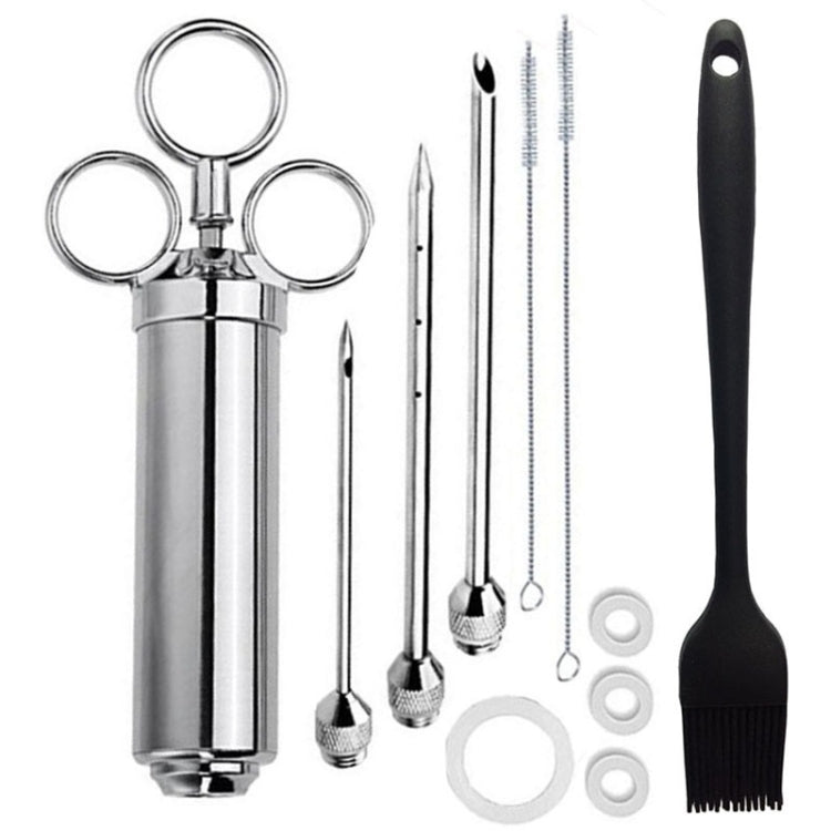 Set aghi per tacchino con siringa e spazzola in acciaio inox 11 i