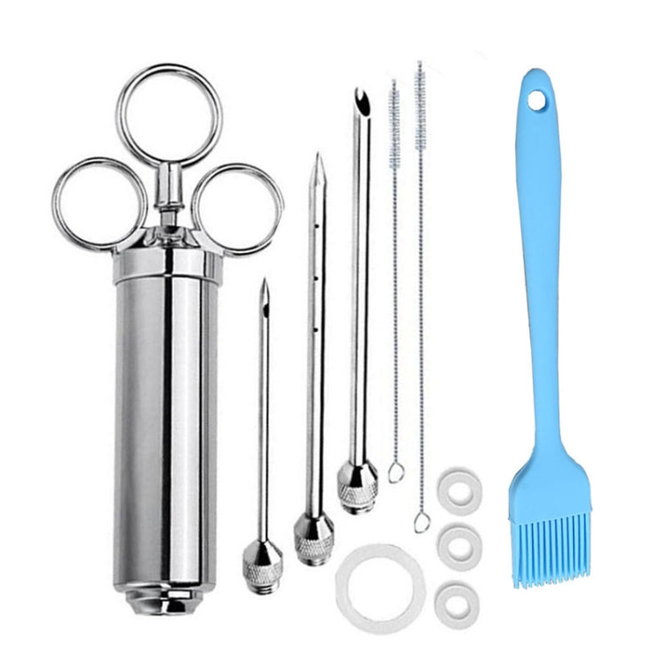 Set aghi per tacchino con siringa e spazzola in acciaio inox 11 i