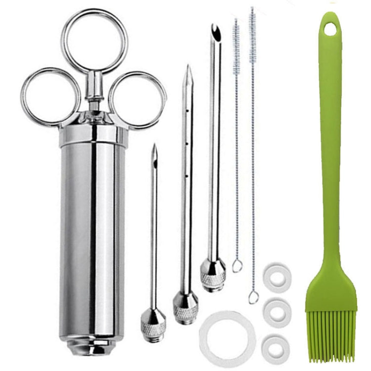 Set aghi per tacchino con siringa e spazzola in acciaio inox 11 i