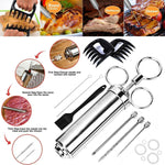 Set aghi per tacchino con siringa e spazzola in acciaio inox 11 i
