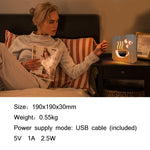 Lampada da tavolo LED in legno 2,5W per camera da letto