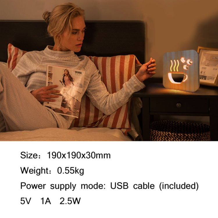 Lampada da tavolo LED in legno 2,5W per camera da letto