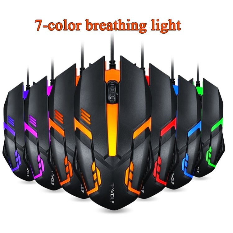 Mouse da gioco cablato T-WOLF V1 USB 1200 DPI