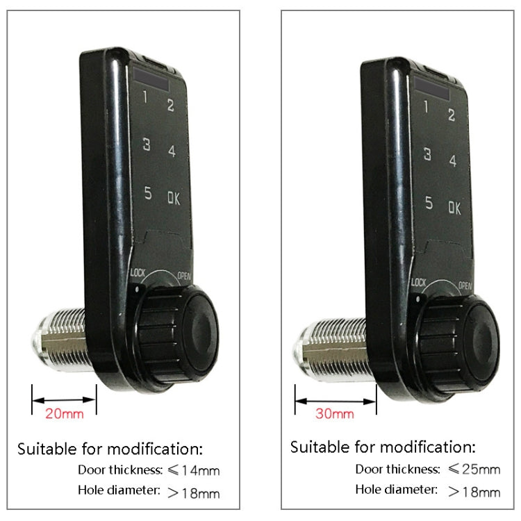 Serratura elettronica per armadietto con password 20-30mm