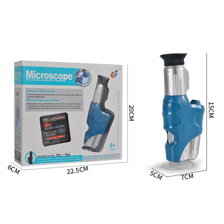 Microscopio portatile per bambini 20X-60X con luce LED - immagine 2