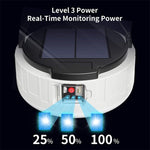 Luce campeggio 100W 37 LED con ricarica USB e solare