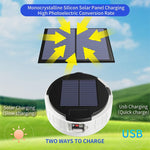 Luce campeggio 100W 37 LED con ricarica USB e solare