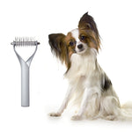 Pettine doppia faccia in lega di zinco per cani e gatti