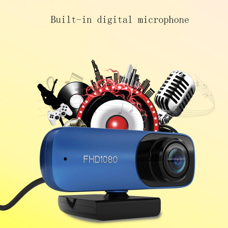 Webcam HD 1080P USB con autofocus e microfono integrato