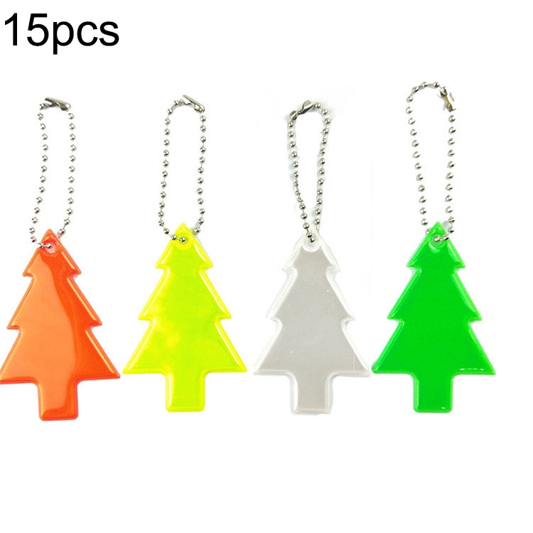 Ciondolo riflettente in PVC albero di Natale 15 pezzi