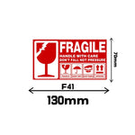 Etichetta adesiva per merci fragili 13x7 cm