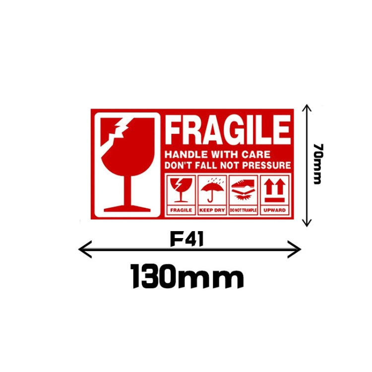Etichetta adesiva per merci fragili 13x7 cm
