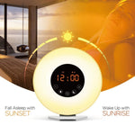 Sveglia con luce alba e tramonto e radio FM