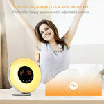 Sveglia con luce alba e tramonto e radio FM