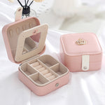 Contenitore portatile in pelle PU per monili 16x13x7 cm