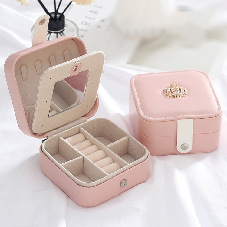 Contenitore portatile in pelle PU per monili 16x13x7 cm