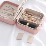 Contenitore portatile in pelle PU per monili 16x13x7 cm