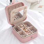 Contenitore portatile in pelle PU per monili 16x13x7 cm