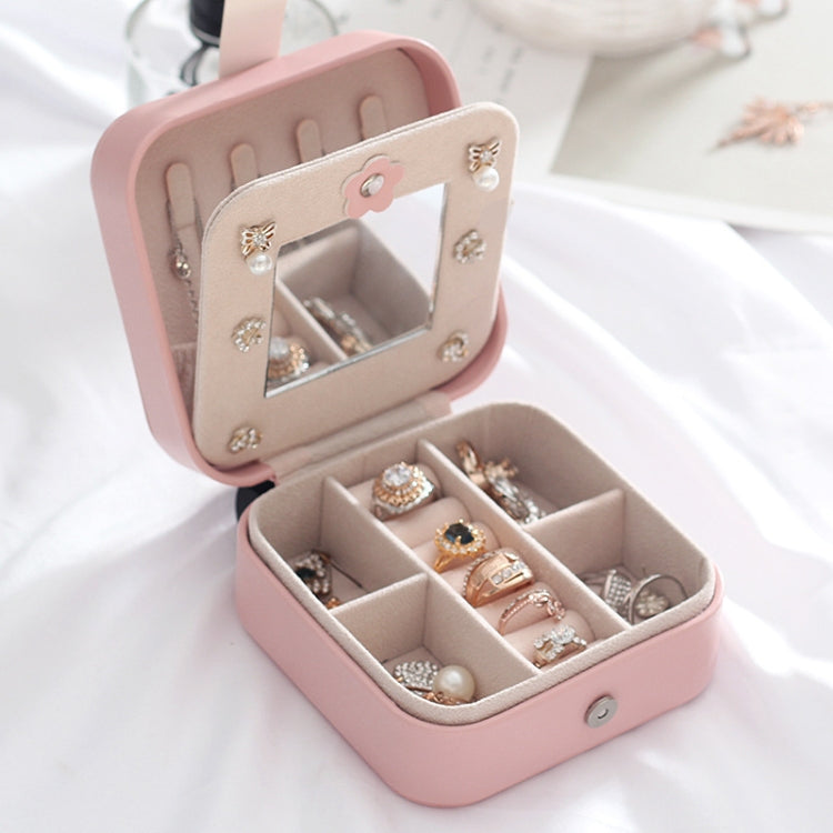 Contenitore portatile in pelle PU per monili 16x13x7 cm