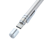 Torcia penna LED doppia luce bianca e gialla in acciaio inox