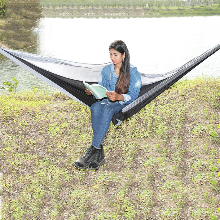 Altalena da campeggio in nylon 270x140 cm Black+Gray