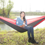 Altalena da campeggio in nylon 270x140 cm Black+Gray