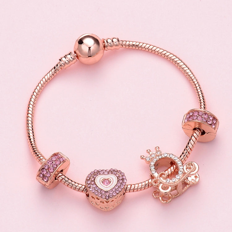 Bracciale da donna con perline in lega e zircone 18-20 cm
