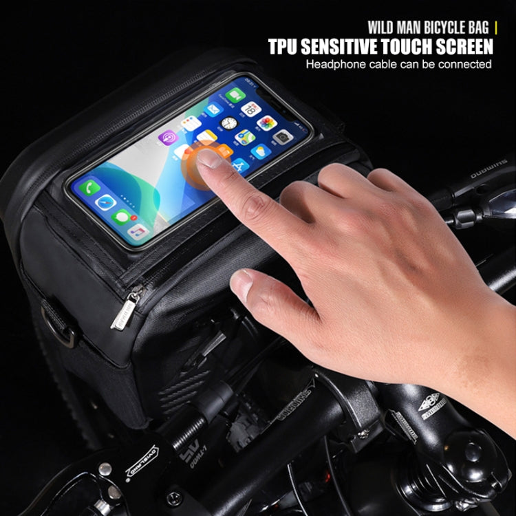 Borsa da manubrio per mountain bike con touch screen e guscio rig