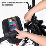 Borsa da manubrio per mountain bike con touch screen e guscio rig