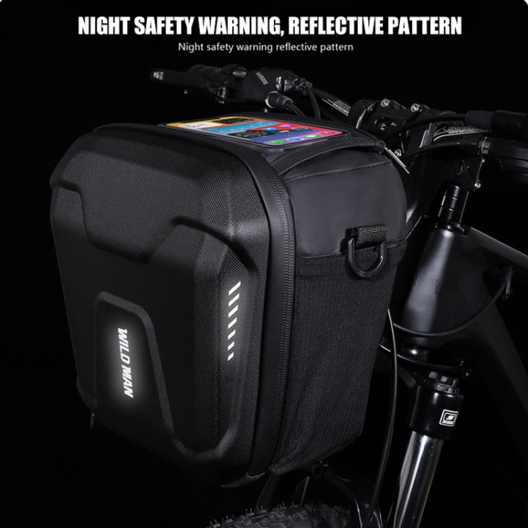Borsa da manubrio per mountain bike con touch screen e guscio rig
