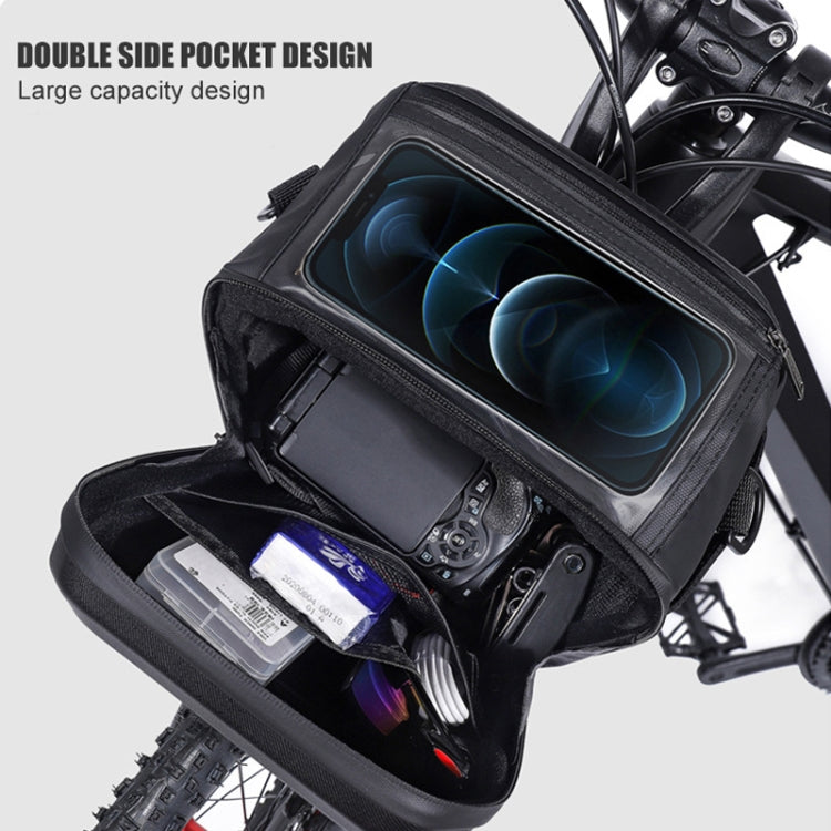 Borsa da manubrio per mountain bike con touch screen e guscio rig