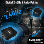 Microfono wireless lavalier 2,4 GHz per smartphone e DSLR