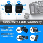 Microfono wireless lavalier 2,4 GHz per smartphone e DSLR