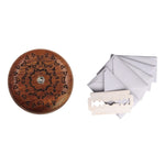 Coltello tondo per pane con 5 lame in legno 6x6 cm