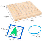 Monsthetic Nail Board gioco educativo in legno 15x15 cm