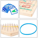 Monsthetic Nail Board gioco educativo in legno 15x15 cm