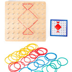 Monsthetic Nail Board gioco educativo in legno 15x15 cm