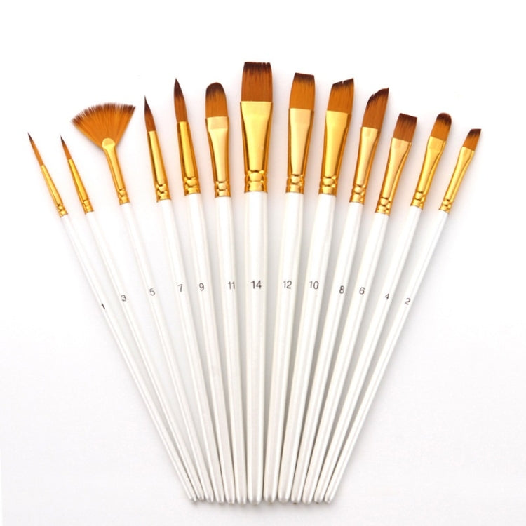 Set 13 Pennelli per Acquerello in Nylon per Studenti