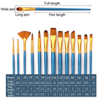 Set 13 Pennelli per Acquerello in Nylon per Studenti