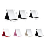 Specchio trucco portatile pieghevole in pelle PU