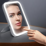 Specchio trucco LED da tavolo 2 pezzi con luce regolabile