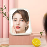 Specchio trucco LED da tavolo 2 pezzi con luce regolabile