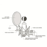 Microfono con staffa antiurto per condensatore SH-100 SH-101