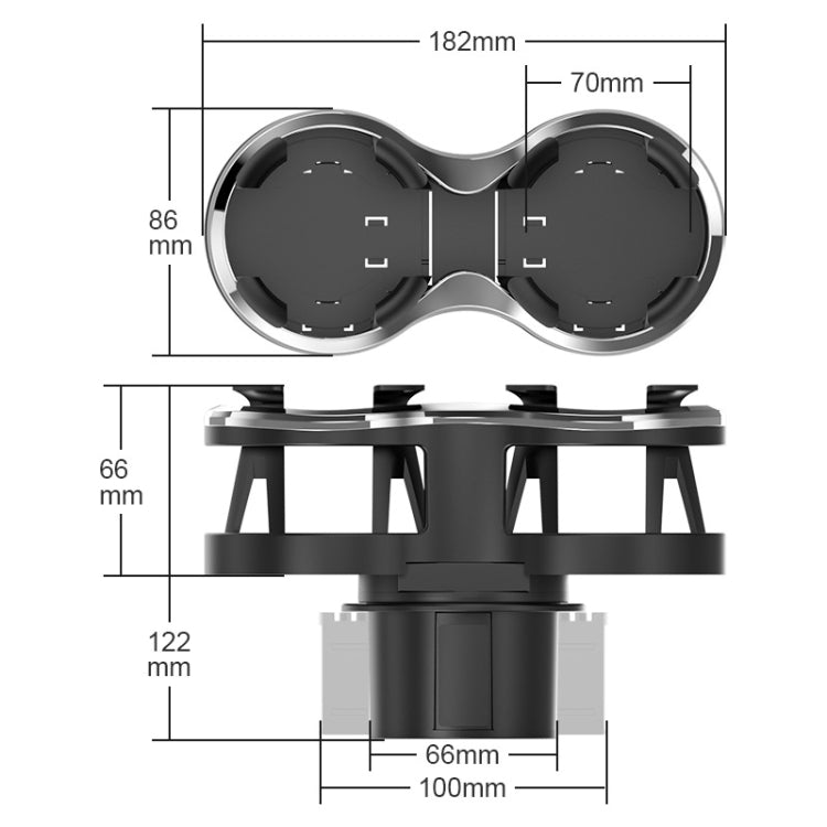 Portabicchieri auto doppio foro SHUNWEI SD-1038