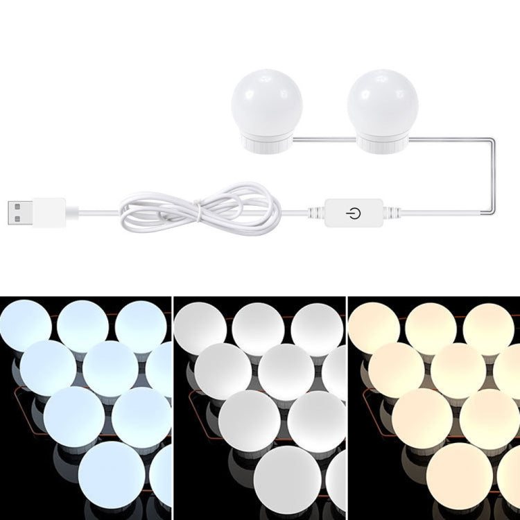 Lampadine frontali USB per specchio trucco 2-14 LED